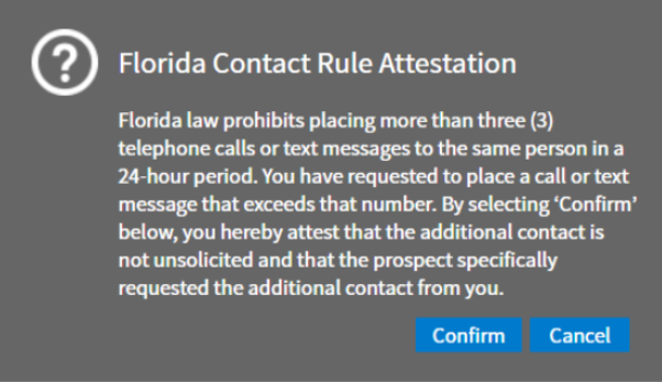 florida contact attestation rule