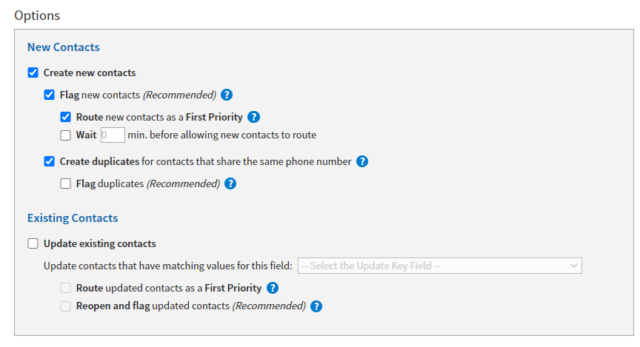 web leads configuration